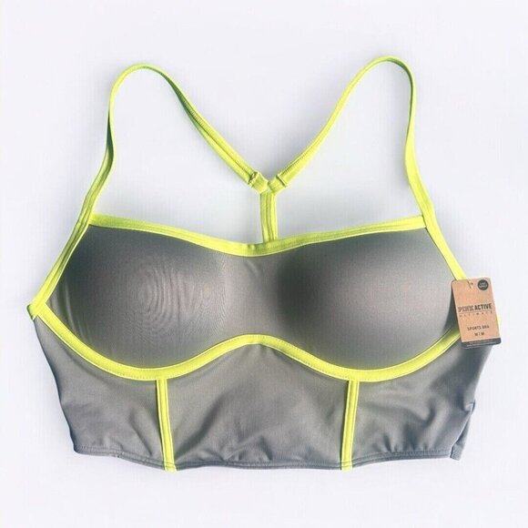 Victoria's Secret PINK Active Ultimate Push-Up Padded Sports Bra Small Gray M/XL - Picture 1 of 5